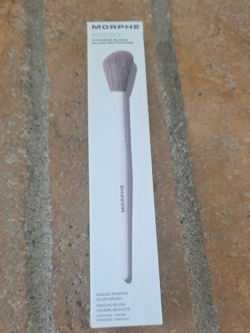 Morphe Angled Powder Blush Brush - Pale Pink Handle